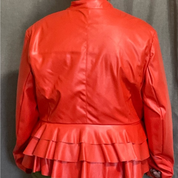 Orange Vegan leather jacket - Picture 2 of 3